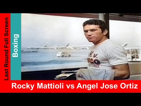 Rocky Mattioli vs Angel Jose Ortiz, Widescreen Last Round & Knockout, Mattioli in white trunks