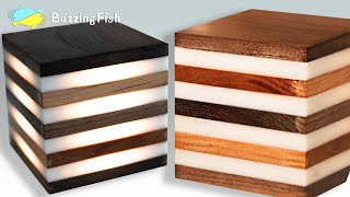 💡 Easy making Multilayer Wood Resin Lamp | Resin ART 💡