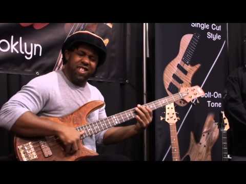 Victor Wooten at Fodera booth - NAMM 2014