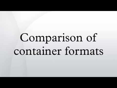 Comparison of container formats