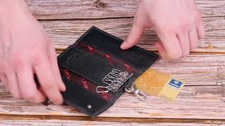 Стильна ключниця із натуральної шкіри KARYA 21427 чорний