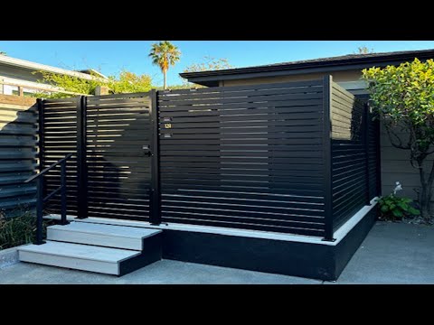 All About our Aluminum Horizontal Slat Fence & Gates