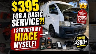 Toyota hiace slwb 2.7 litre petrol basic service diy