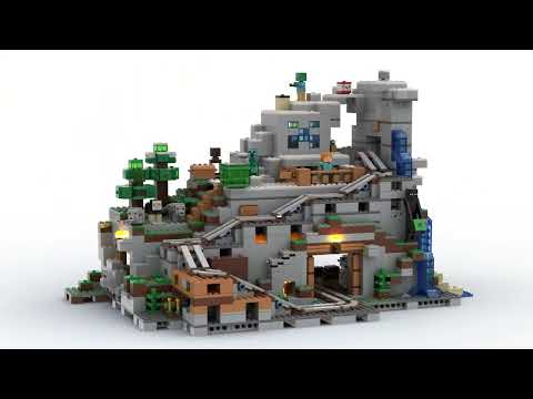 LEGO ® Minecraft 21137 The Mountain Cave #bricklinkstudio rendering