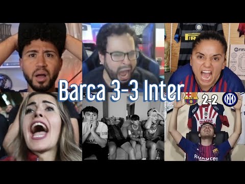BEST COMPILATION | FC BARCELONA 3-3 INTER MILANO | LIVE REACTIONS