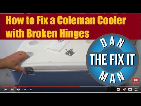 Coleman Cooler Broken Hinges DIY Stainless Steel replacement hinge