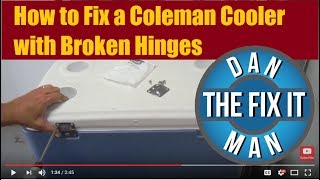 Coleman Cooler Broken Hinges DIY Stainless Steel replacement hinge