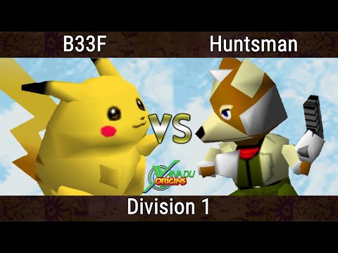 Xanadu Origins - Huntsman (Fox) Vs. B33f (Pikachu) Smash Bros - SSB64