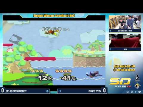 Last Stock SD #41 Singles WSF: EastCoastJeff vs. TpFox - SSBM