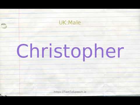 How to pronounce christopher
