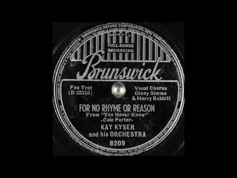 Kay Kyser & his orchestra - For No Rhyme or Reason (1938)
