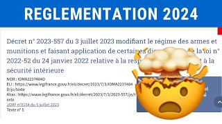 Nouvelle réglementation 🤔 septembre 2023 aquisition arme a feu et nouvelles catégories