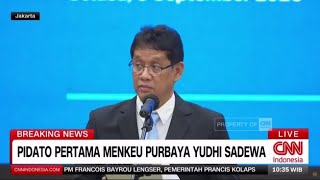 Pidato Pertama Purbaya Yudhi Sadewa Sebagai Menteri Keuangan
