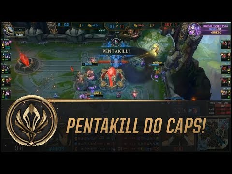 THAT CAPS PENTAKILL  VS SKT T1