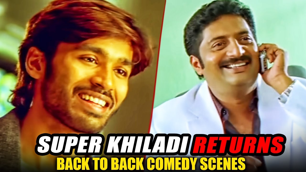 Super Khiladi Returns - Back to Back Comedy Scenes | Dhanush | Shriya | Prakash Raj | Goldmines