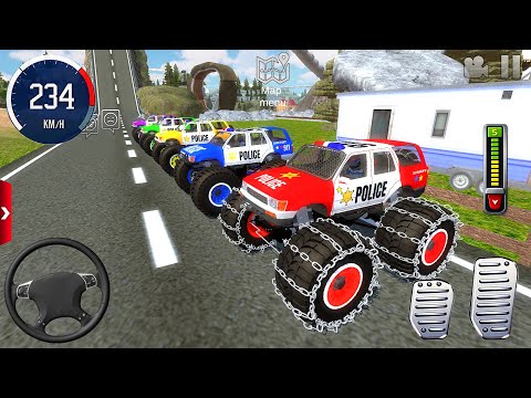Juegos De Carros - 4x4 Police  Monster Truck Stunts Driver Simulator 3D - Android / IOS GamePlay #1