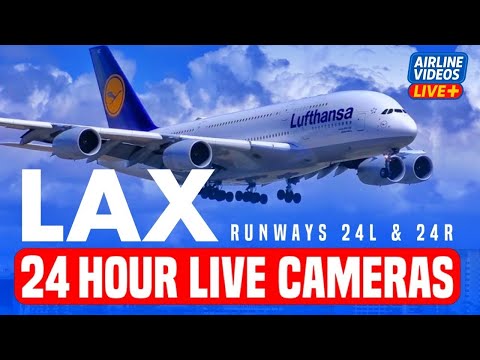 🔴LIVE 24/7 LAX Airport Action Runways 24L & 24R | LIVE Plane Spotting with ATC!