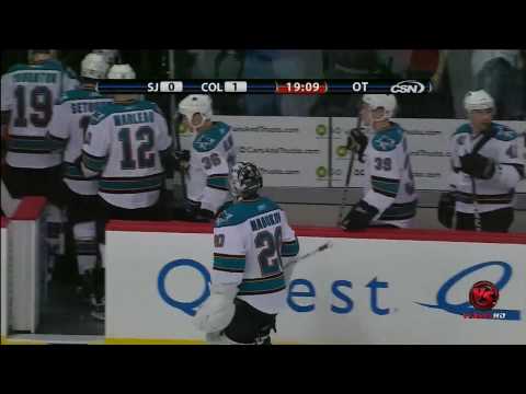 Sharks Lose to Avalanche in OT on Dan Boyle's Own Goal (HD)