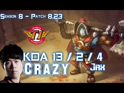 SKT T1 Crazy JAX vs URGOT Top - Patch 8.23 KR Ranked