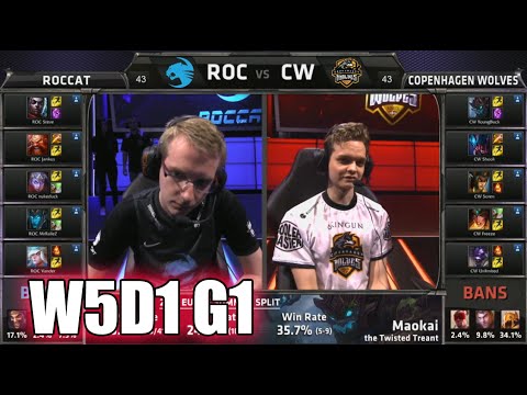 ROCCAT vs Copenhagen Wolves | S5 EU LCS Summer 2015 Week 5 Day 1 | ROC vs CW W5D1 G1