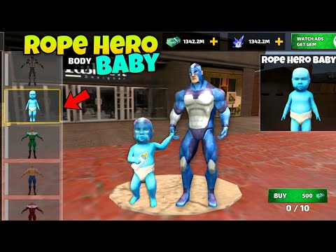 Rope Hero New Baby In Rope Hero Vice Town | New Update | Rope Hero Vice Town