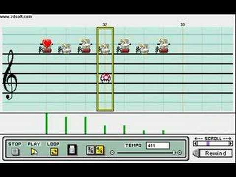 Mario Paint - Tecmo Super Bowl Offense/Kick Return Tune