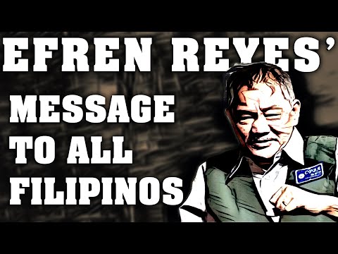 Efren "Bata" Reyes deliveres a message to ALL Filipinos