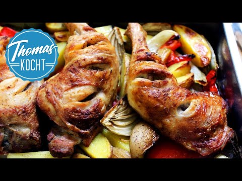 Hähnchenschenkel im Ofen, einfach und saftig / Thomas kocht