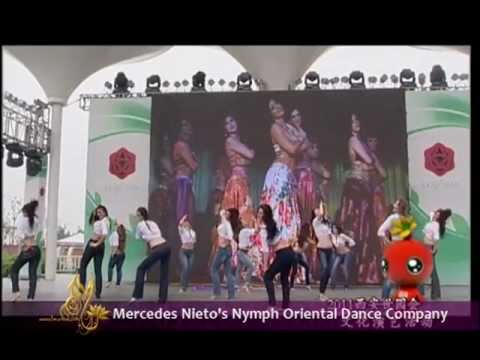 Mercedes Nieto's Nymph Oriental Dance Company dancing shaabi in Xi'an, China