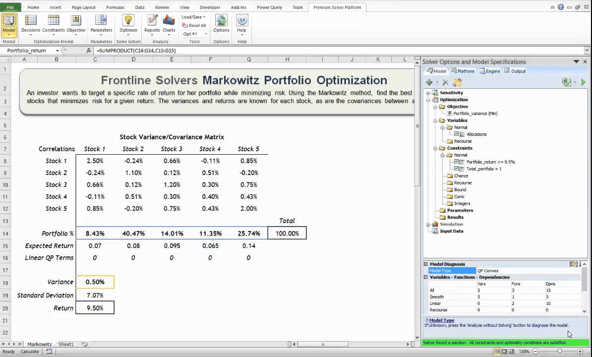 Setting Up an Optimization Model in Excel from Scratch