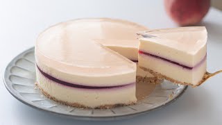 ピーチ・レアチーズケーキの作り方 No-Bake Peach Cheesecake｜HidaMari Cooking