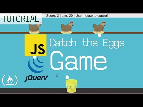 JavaScript jQuery GameDev Tutorial Catch the Eggs