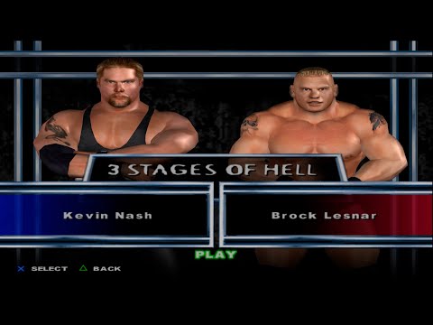 WWE SmackDown! Here Comes the Pain - Kevin Nash VS Brock Lesnar (3 STAGES OF HELL)