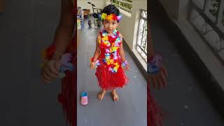 Vanshika with Pearly Shells Hawaiian Hula Dance Costume