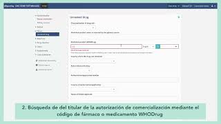 Funciones mejoradas de WHODrug en VigiFlow eReporting for Industry