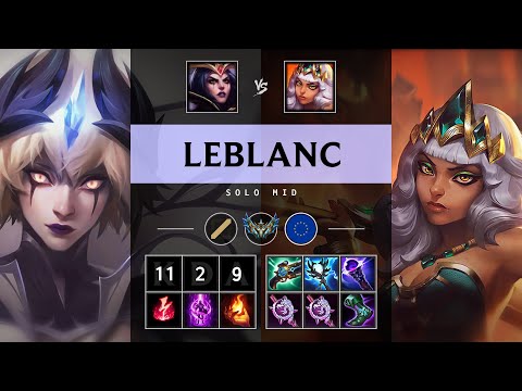 LeBlanc Mid vs Qiyana: Legendary - EUW Challenger Patch 14.22