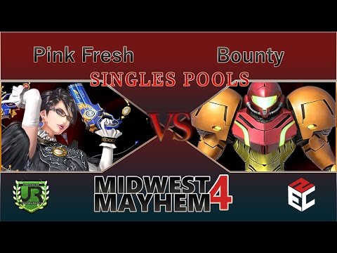 Midwest Mayhem 4  SINGLES POOLS - Pink Fresh (Bayonetta) vs Bounty (Samus)