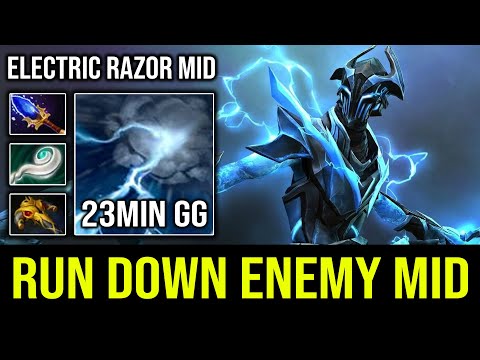 Run Down Everything on Mid Lane Electric Carry Razor with Easy 23Min GG Dota 2