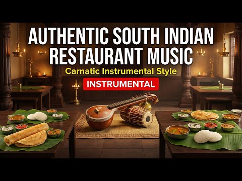Authentic South Indian Restaurant Songs | 12 Hours Veena & Mridangam Instrumental Music