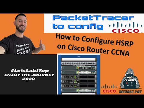 How to configure HSRP on a Cisco ISR Router in Cisco Packet Tracer - 2020 CCNA Lets Lab it up.