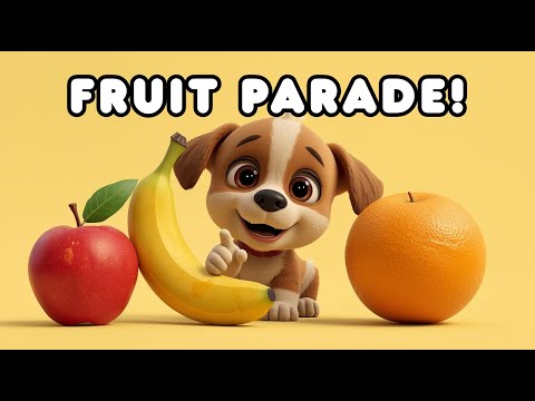 Fruit Parade Song for Kids | Learn Fruits with Music | Rainbow Wiggles
