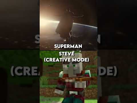 Steve (Creative Mode) vs SuperMan (comparison edit) #edit #shorts #steve