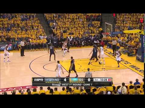 NBA, playoff 2015, Warriors vs. Pelicans, Round 1, Game 1, Move 2, Stephen Curry, 2 pointer