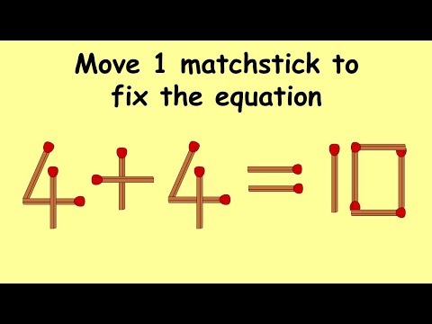 4+4=10 can you correct this equation | Match stick puzzle #142 | Puzzles with Answer