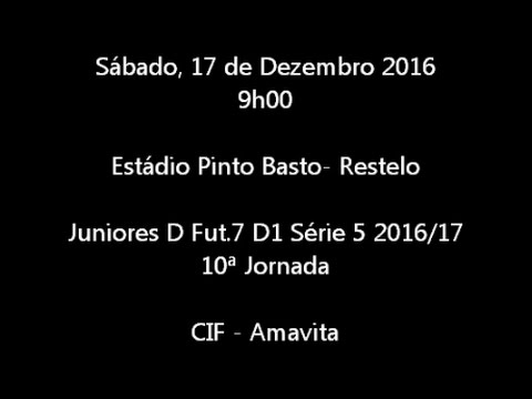 Juniores D Fut.7 D1 Série 5 2016/17, jornada 10; CIF 3-0 Amavita - Resumo 