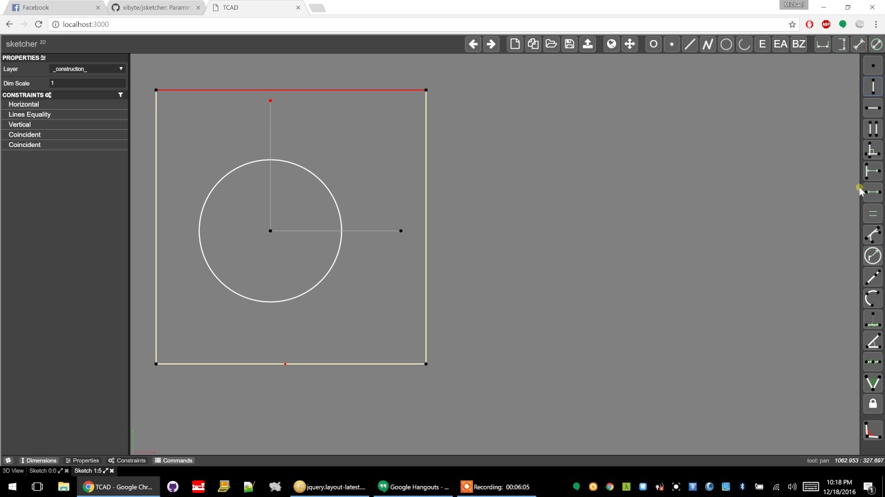 JSKETCHER Parametric CAD in you web browser 100% java script