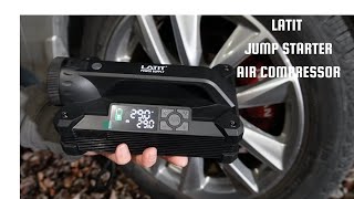 LATIT 6000A Jump Starter with Air Compressor Powerful Car Battery Jump Starter REVIEW