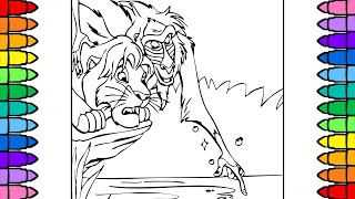 The Lion King Coloring Pages | Coloring Simba and Spirit of Mufasa
