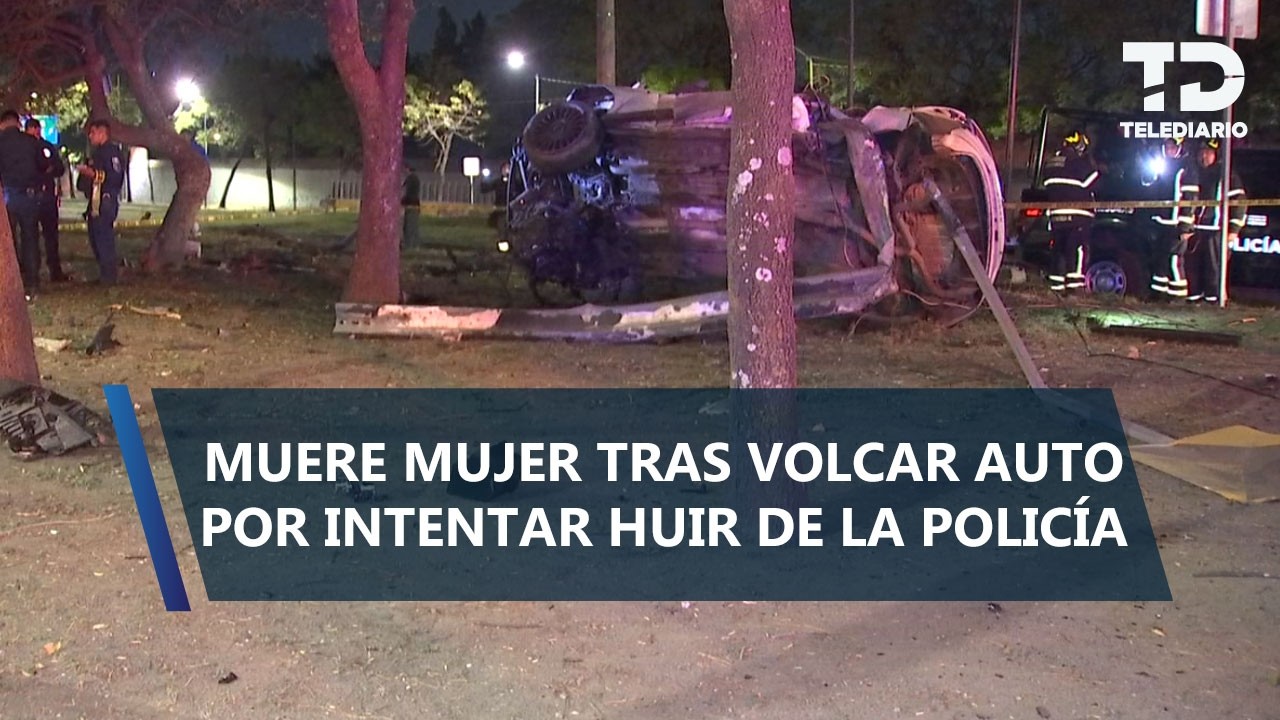 Mujer muere por volcadura en Lomas de Sotelo; intentaba escapar de la policía de Naucalpan