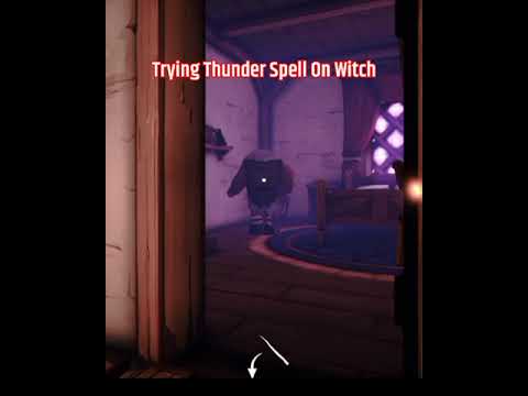 Trying Thunder Spell On Witch 🤣|| #minecraft #shorts #viral #trending